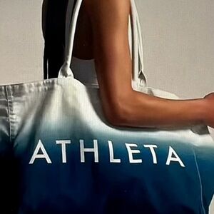 Athleta Ombre Blue and White Tote Bag